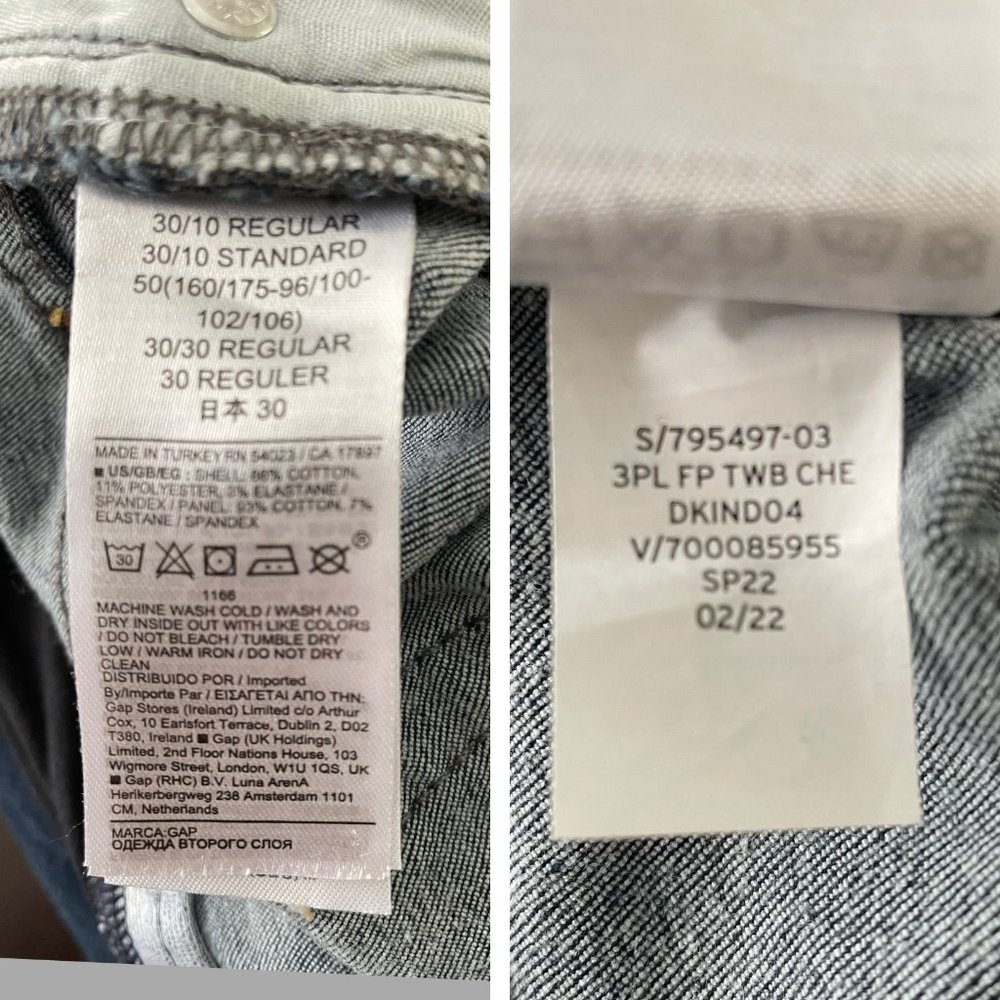 GAP Maternity True Waistband Full Panel Cheeky Straight Jeans Dark Wash Size 30R - Picture 6 of 7